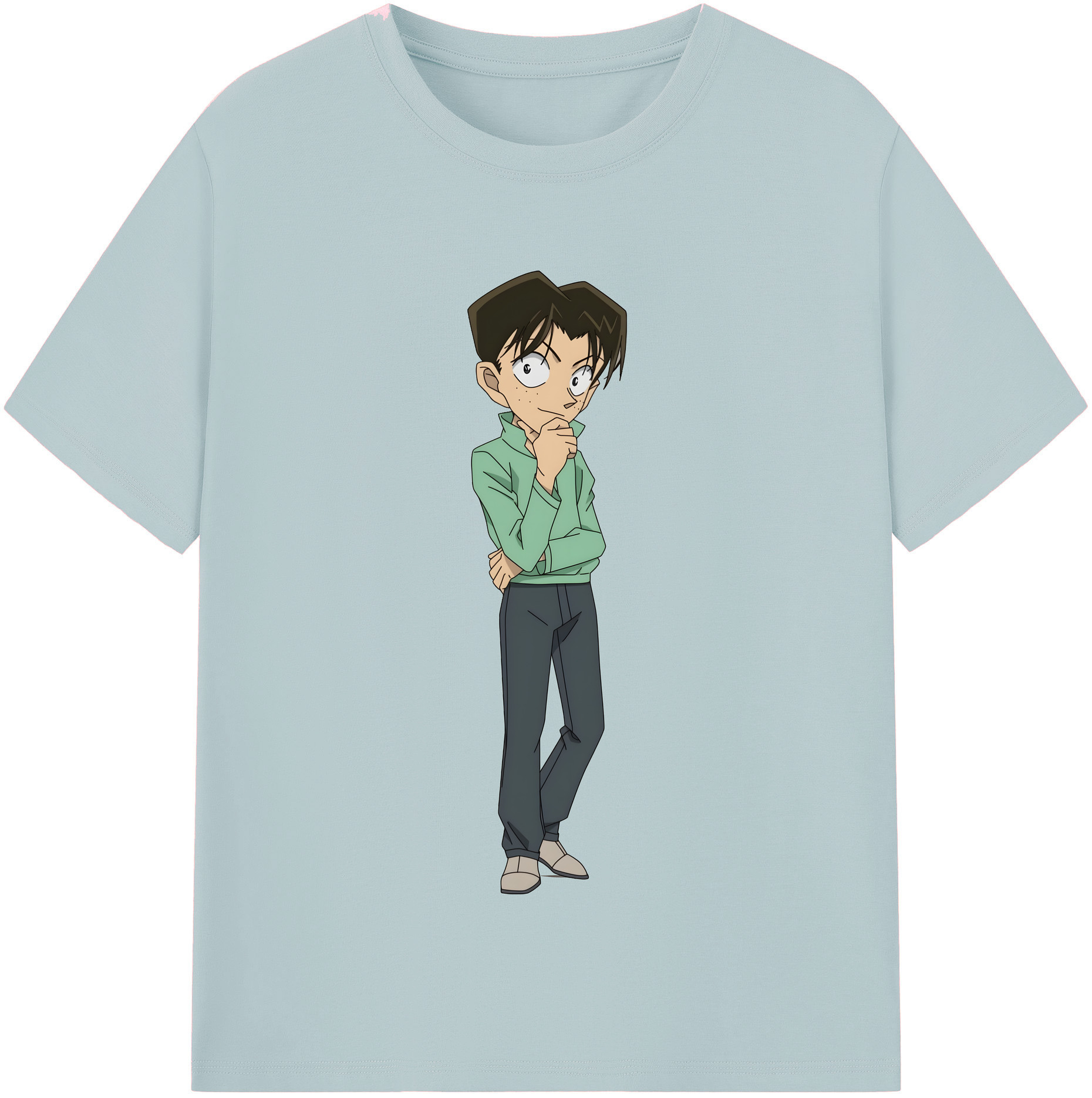 （画像用） 名探偵コナン 円谷 光彦 つぶらや みつひこ Detective Conan Mitch Tennyson 綿100％半袖Tシャツ（フロントプリント）